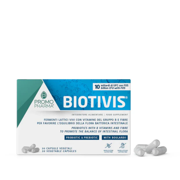 Biotivis 30 Capsule di fermenti, vitamine B e fibre - Promo Pharma